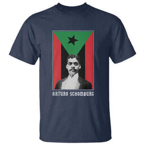 Arturo Schomburg T Shirt - Harlem Renaissance Puerto Rican Black History Scholar Tee TS09 Navy Print Your Wear