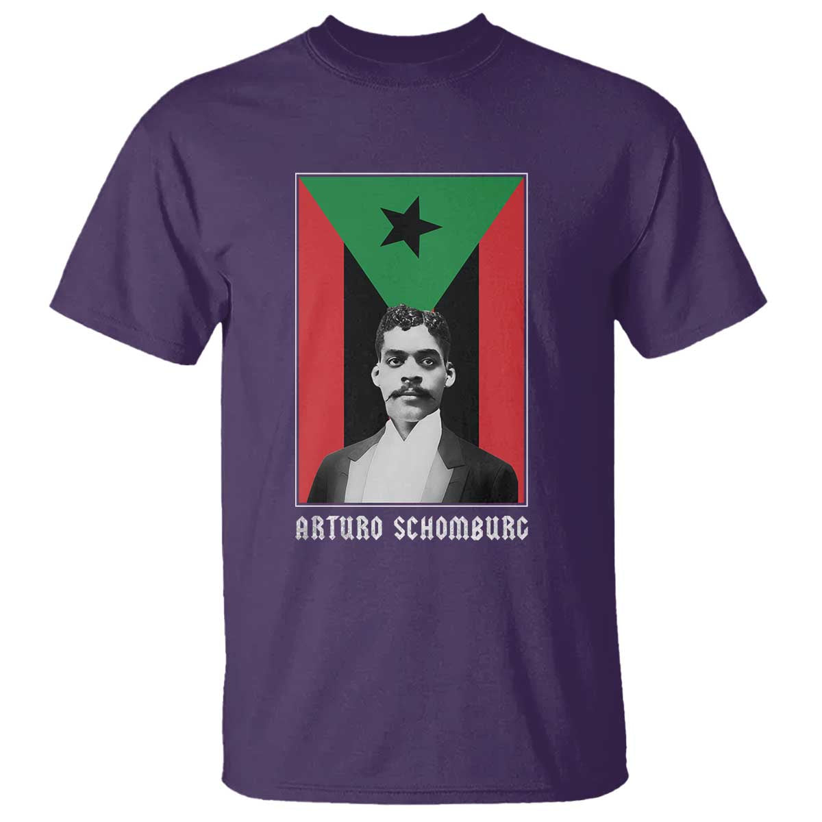 Arturo Schomburg T Shirt - Harlem Renaissance Puerto Rican Black History Scholar Tee TS09 Purple Print Your Wear