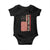 Jimmy Carter Baby Onesie 39th US President 1976 Retro American Flag TS09 Black Print Your Wear