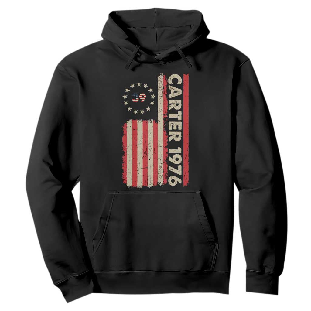 Jimmy Carter Hoodie 39th US President 1976 Retro American Flag TS09 Black Print Your Wear