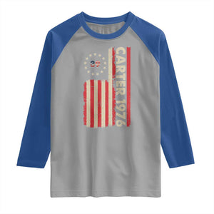 Jimmy Carter Raglan Shirt 39th US President 1976 Retro American Flag TS09 Sport Gray Royal Print Your Wear