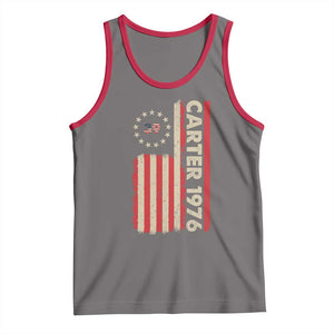 Jimmy Carter Tank Top 39th US President 1976 Retro American Flag TS09 Deep Heather Red Print Your Wear