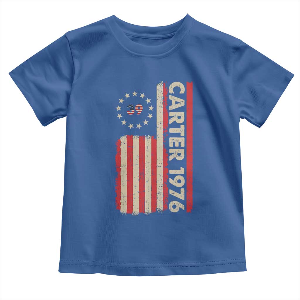 Jimmy Carter Toddler T Shirt 39th US President 1976 Retro American Flag TS09 Royal Blue Print Your Wear