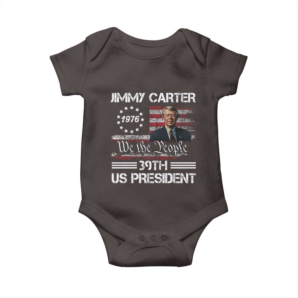 Jimmy Carter Baby Onesie 39th US President 1976 We The People American Flag TS09 Dark Chocolate Print Your Wear