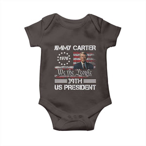 Jimmy Carter Baby Onesie 39th US President 1976 We The People American Flag TS09 Dark Chocolate Print Your Wear