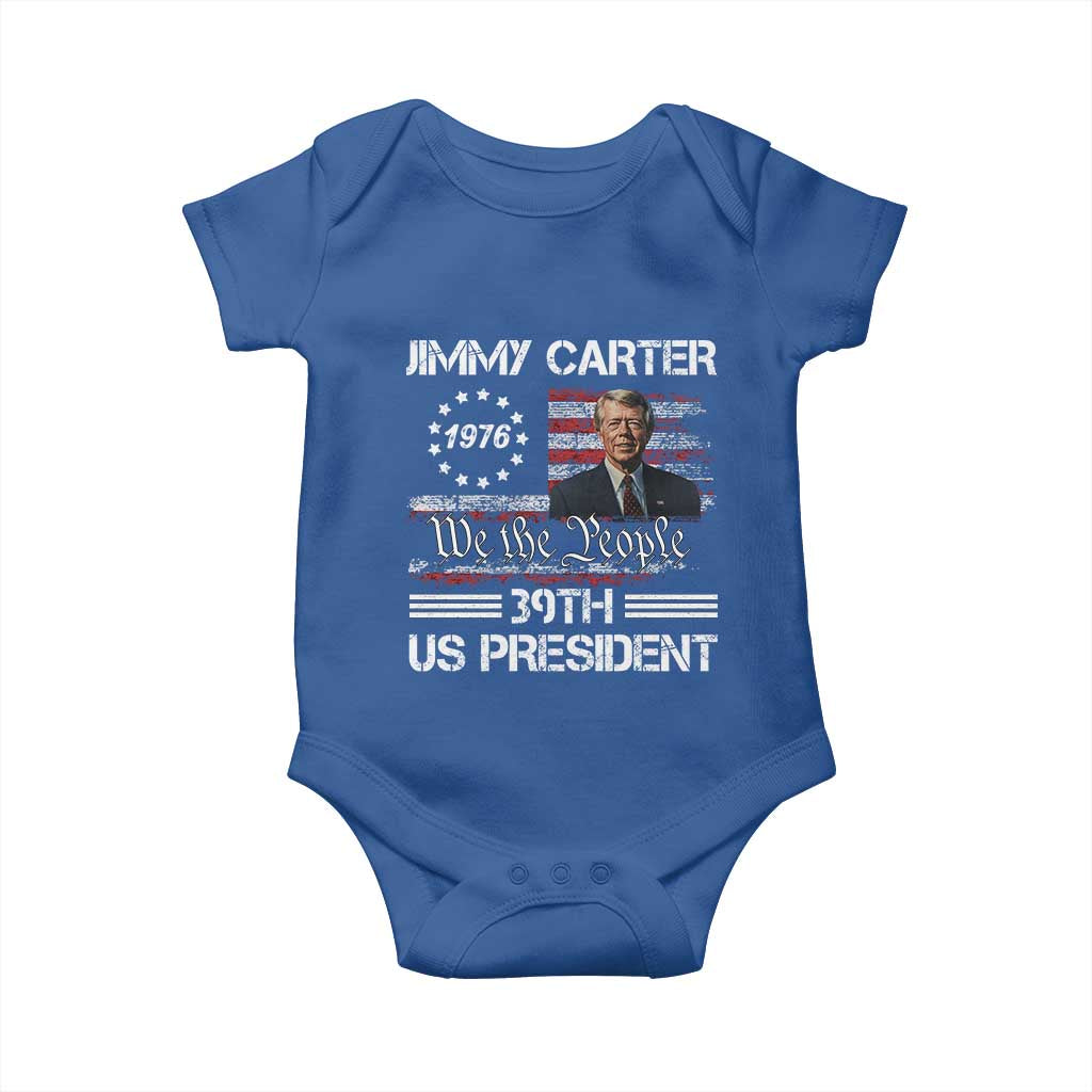 Jimmy Carter Baby Onesie 39th US President 1976 We The People American Flag TS09 Royal Blue Print Your Wear