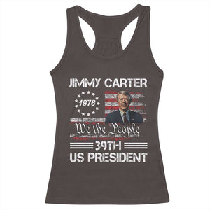 Jimmy Carter Racerback Tank Top 39th US President 1976 We The People American Flag TS09 Dark Chocolate Print Your Wear