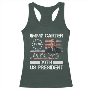 Jimmy Carter Racerback Tank Top 39th US President 1976 We The People American Flag TS09 Dark Forest Green Print Your Wear