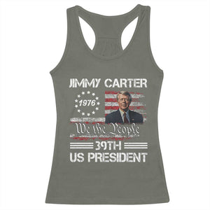 Jimmy Carter Racerback Tank Top 39th US President 1976 We The People American Flag TS09 Military Green Print Your Wear