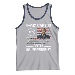 Jimmy Carter Tank Top 39th US President 1976 We The People American Flag TS09 Athletic Heather Navy Print Your Wear