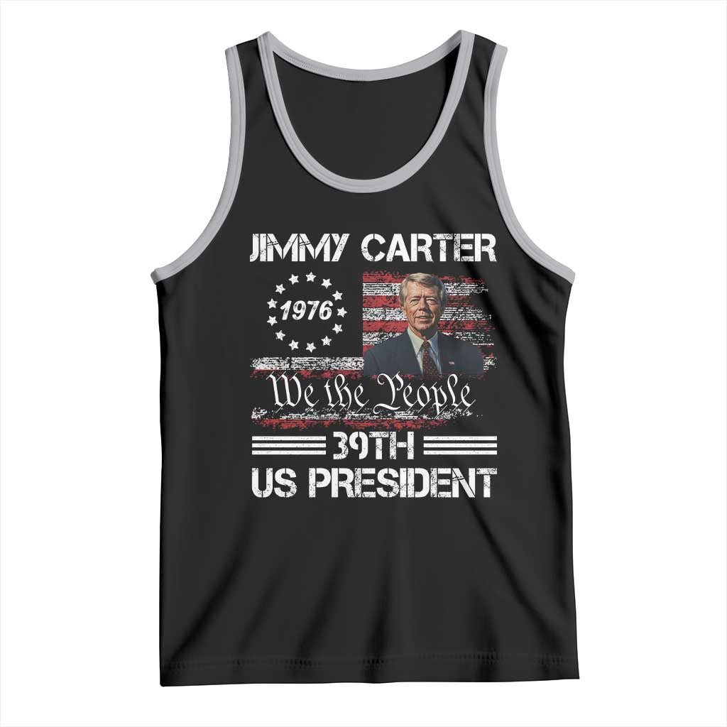 Jimmy Carter Tank Top 39th US President 1976 We The People American Flag TS09 Black Athletic Heather Print Your Wear