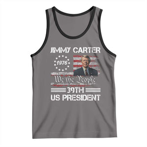 Jimmy Carter Tank Top 39th US President 1976 We The People American Flag TS09 Deep Heather Black Print Your Wear
