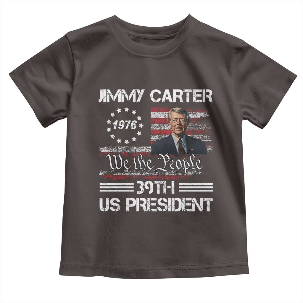 Jimmy Carter Toddler T Shirt 39th US President 1976 We The People American Flag TS09 Dark Chocolate Print Your Wear