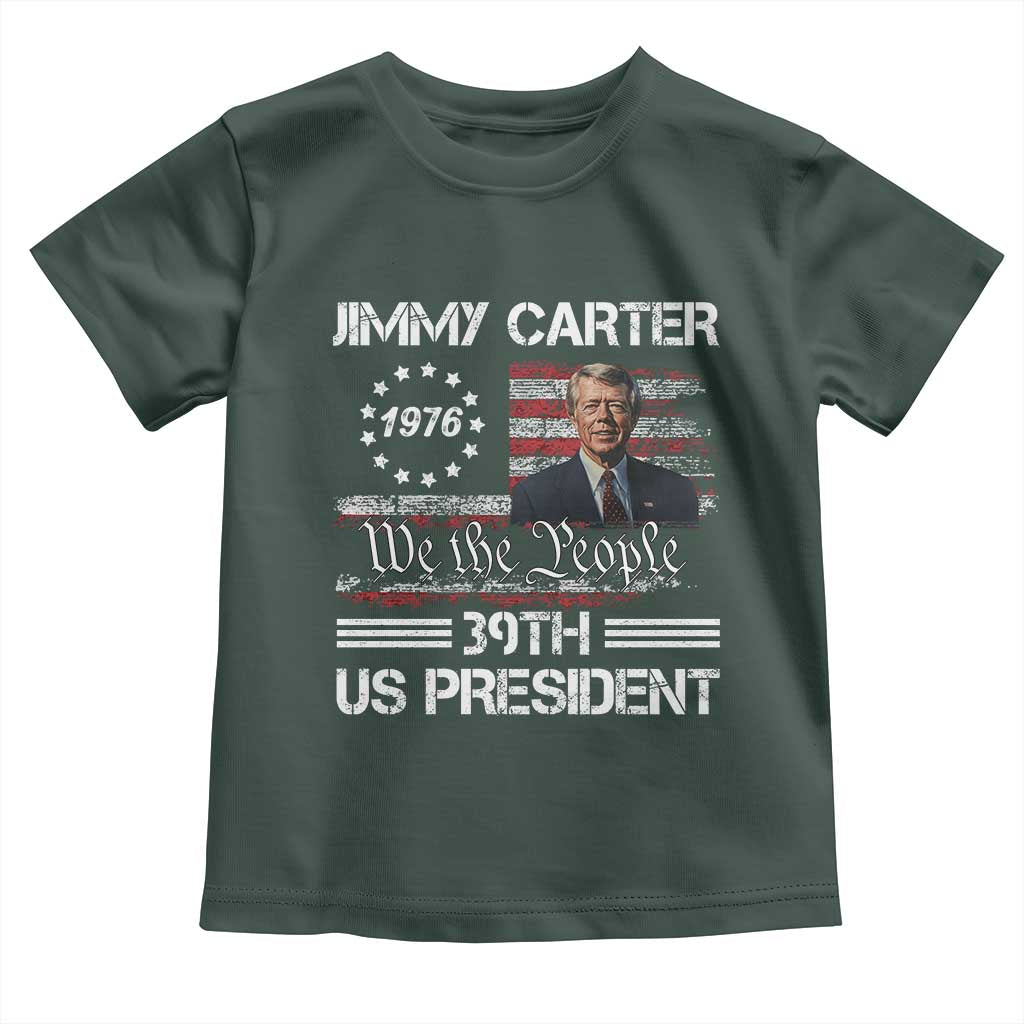 Jimmy Carter Toddler T Shirt 39th US President 1976 We The People American Flag TS09 Dark Forest Green Print Your Wear