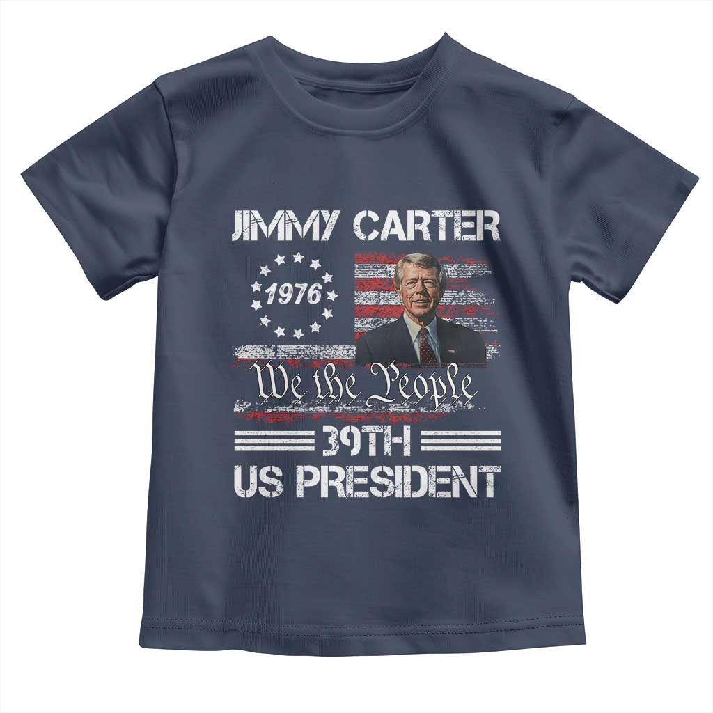 Jimmy Carter Toddler T Shirt 39th US President 1976 We The People American Flag TS09 Navy Print Your Wear