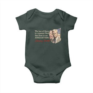 Jimmy Carter Quote Baby Onesie The Love Of Liberty Flows In Our American Veins TS09 Print Your Wear