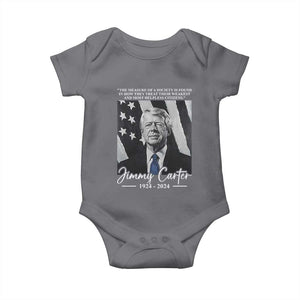 Jimmy Carter Quote Baby Onesie The Measure Of A Society TS09 Charcoal Print Your Wear