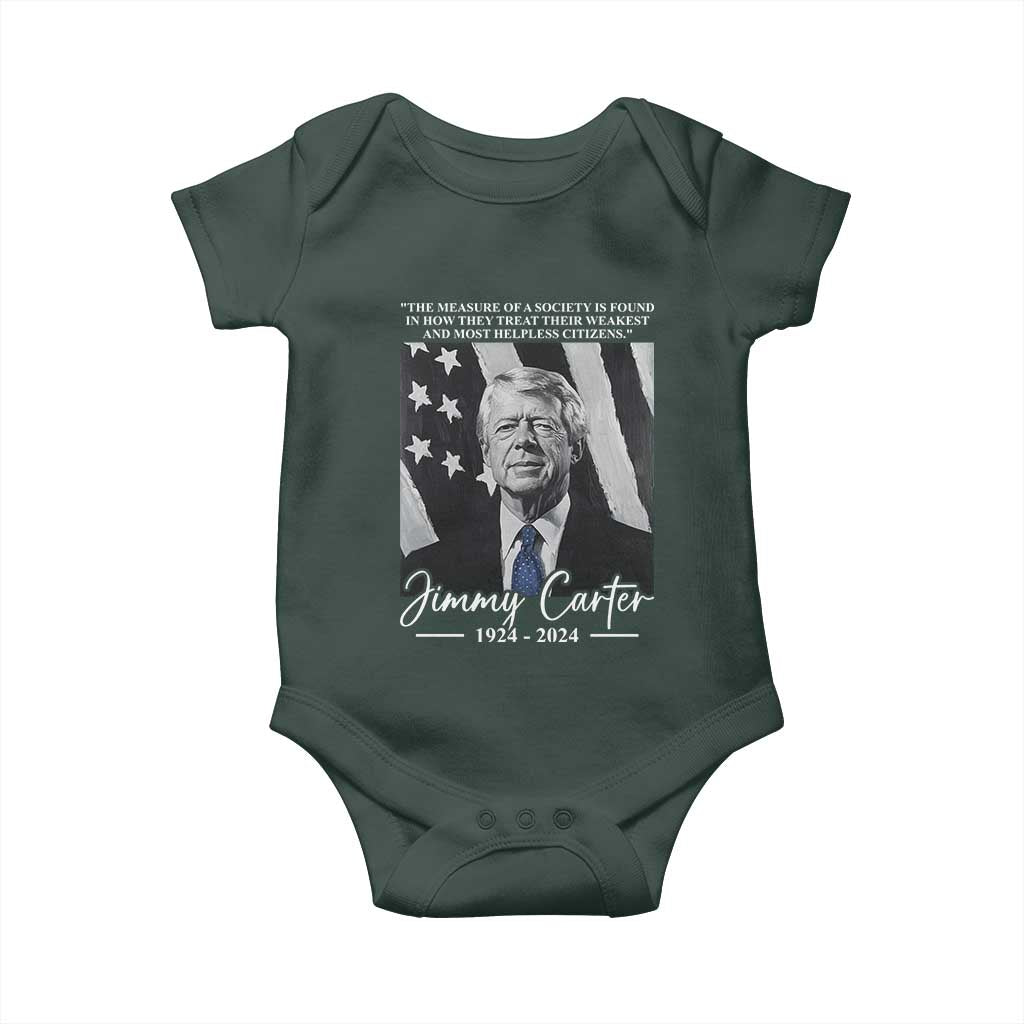 Jimmy Carter Quote Baby Onesie The Measure Of A Society TS09 Print Your Wear