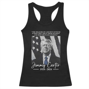 Jimmy Carter Quote Racerback Tank Top The Measure Of A Society TS09 Black Print Your Wear