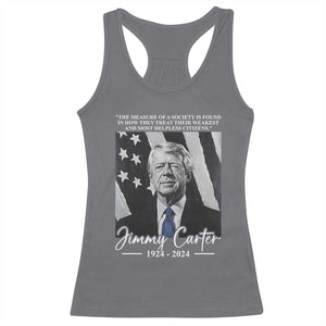 Jimmy Carter Quote Racerback Tank Top The Measure Of A Society TS09 Charcoal Print Your Wear