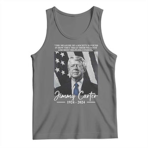 Jimmy Carter Quote Tank Top The Measure Of A Society TS09 Black Heather Print Your Wear