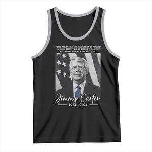 Jimmy Carter Quote Tank Top The Measure Of A Society TS09 Black Athletic Heather Print Your Wear