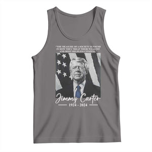 Jimmy Carter Quote Tank Top The Measure Of A Society TS09 Deep Heather Print Your Wear