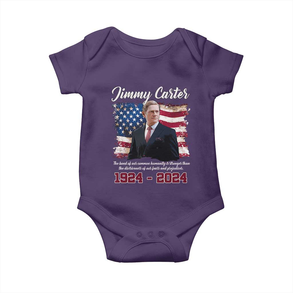 Jimmy Carter Baby Onesie A Legacys Of Peace And Humanitys TS09 Purple Print Your Wear