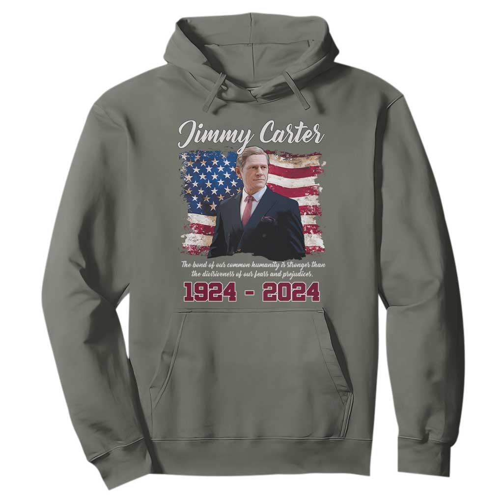 Jimmy Carter Hoodie A Legacys Of Peace And Humanitys TS09 Military Green Print Your Wear