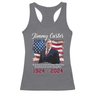 Jimmy Carter Racerback Tank Top A Legacys Of Peace And Humanitys TS09 Charcoal Print Your Wear