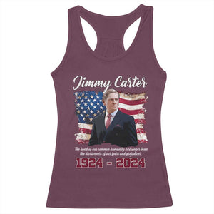 Jimmy Carter Racerback Tank Top A Legacys Of Peace And Humanitys TS09 Maroon Print Your Wear