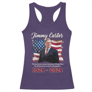 Jimmy Carter Racerback Tank Top A Legacys Of Peace And Humanitys TS09 Purple Print Your Wear