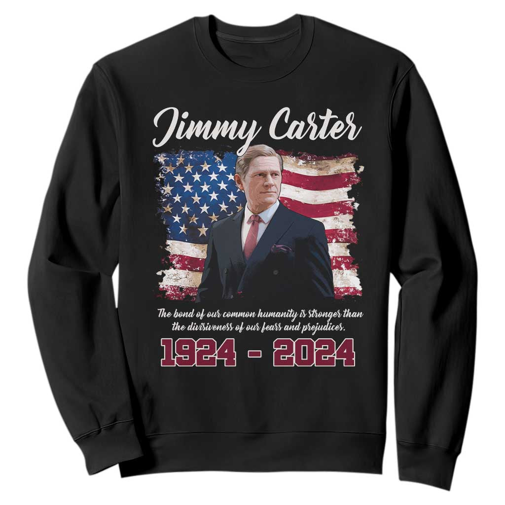 Jimmy Carter Sweatshirt A Legacys Of Peace And Humanitys TS09 Black Print Your Wear