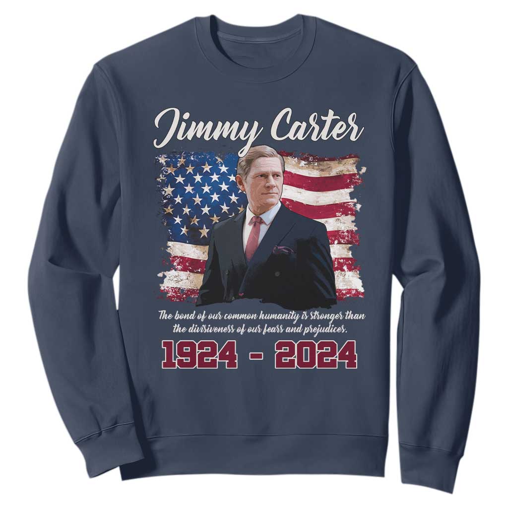 Jimmy Carter Sweatshirt A Legacys Of Peace And Humanitys TS09 Navy Print Your Wear