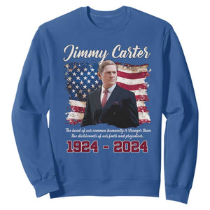 Jimmy Carter Sweatshirt A Legacys Of Peace And Humanitys TS09 Royal Blue Print Your Wear