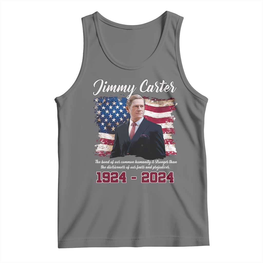 Jimmy Carter Tank Top A Legacys Of Peace And Humanitys TS09 Black Heather Print Your Wear