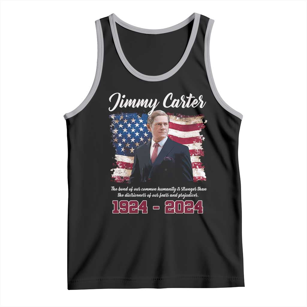 Jimmy Carter Tank Top A Legacys Of Peace And Humanitys TS09 Black Athletic Heather Print Your Wear