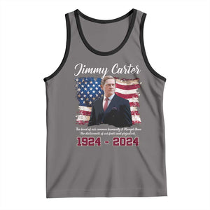 Jimmy Carter Tank Top A Legacys Of Peace And Humanitys TS09 Deep Heather Black Print Your Wear