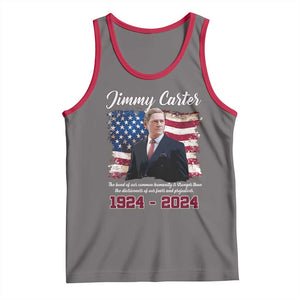 Jimmy Carter Tank Top A Legacys Of Peace And Humanitys TS09 Deep Heather Red Print Your Wear