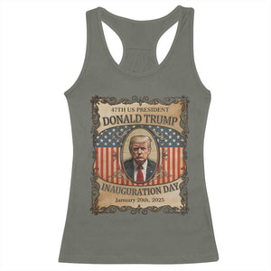 President Donald Trump Inauguration Day 2025 Racerback Tank Top TS09 Military Green Print Your Wear