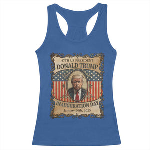 President Donald Trump Inauguration Day 2025 Racerback Tank Top TS09 Royal Blue Print Your Wear