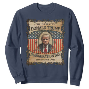 President Donald Trump Inauguration Day 2025 Sweatshirt TS09 Navy Print Your Wear