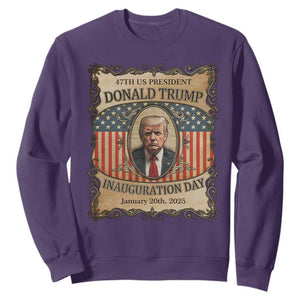 President Donald Trump Inauguration Day 2025 Sweatshirt TS09 Purple Print Your Wear