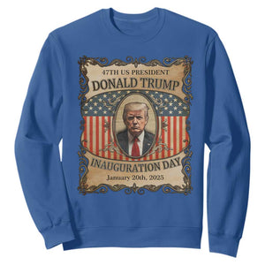 President Donald Trump Inauguration Day 2025 Sweatshirt TS09 Royal Blue Print Your Wear