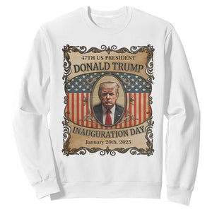 President Donald Trump Inauguration Day 2025 Sweatshirt TS09 White Print Your Wear