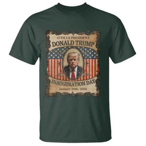 President Donald Trump Inauguration Day 2025 T Shirt TS09 Dark Forest Green Print Your Wear