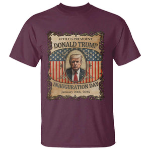 President Donald Trump Inauguration Day 2025 T Shirt TS09 Maroon Print Your Wear
