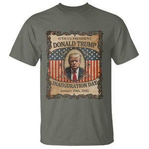 President Donald Trump Inauguration Day 2025 T Shirt TS09 Military Green Print Your Wear