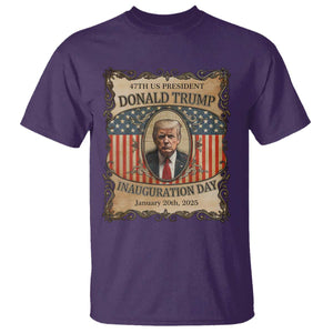 President Donald Trump Inauguration Day 2025 T Shirt TS09 Purple Print Your Wear