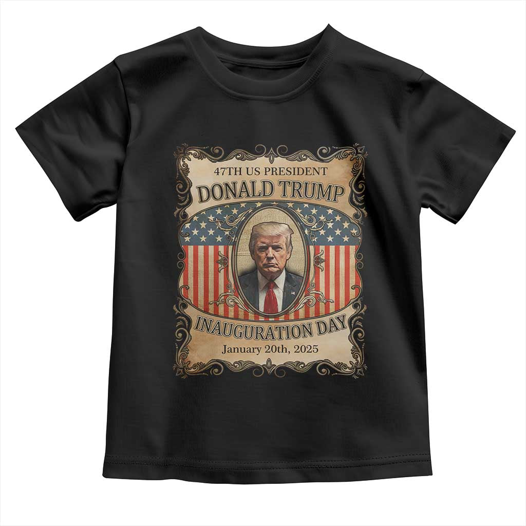 President Donald Trump Inauguration Day 2025 Toddler T Shirt TS09 Black Print Your Wear